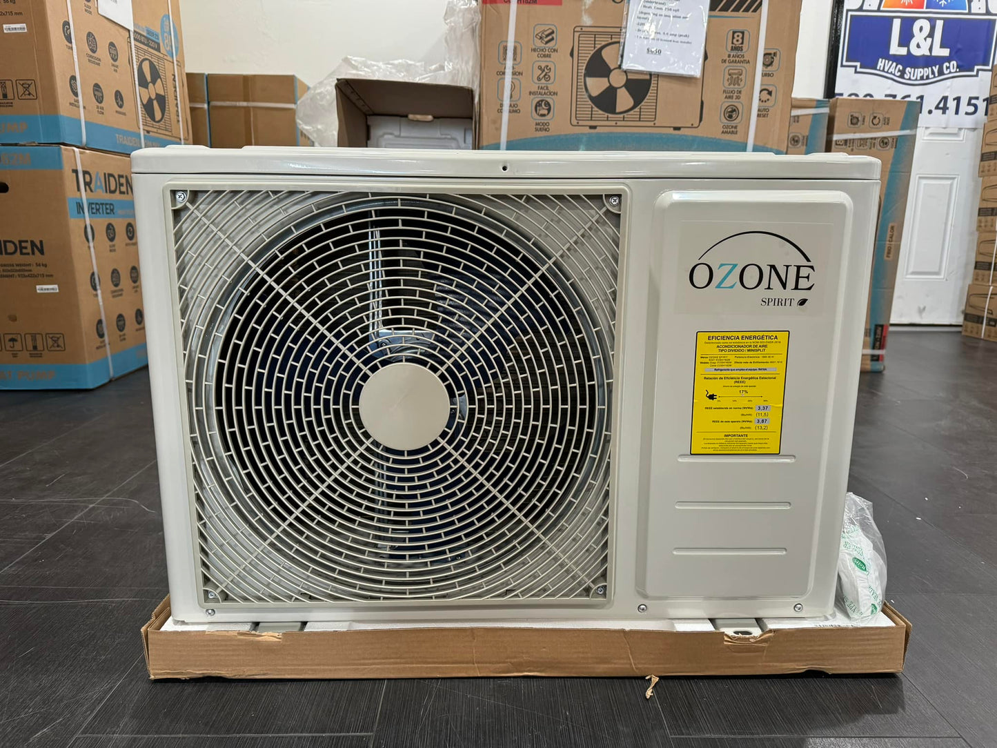 Ozone 12,000 BTU Conventional Mini Split AC and Heat 110v Wifi