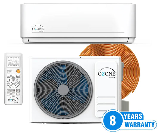 Ozone 12,000 BTU Conventional Mini Split AC and Heat 110v Wifi