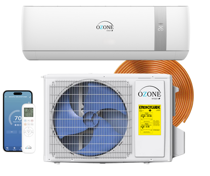 Ozone 12,000 BTU Inverter Mini Split AC and Heat 110v Wifi