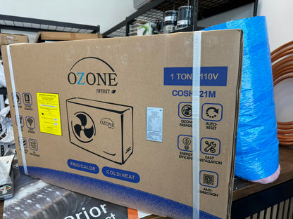 Ozone 12,000 BTU Conventional Mini Split AC and Heat 110v Wifi